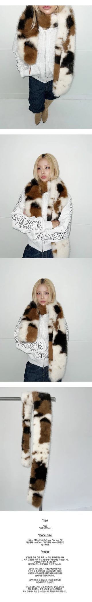 Softy Eco Fur Muffler Scarf for Christmas
