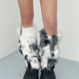 Aren fake fur leg warmers, 2 sizes, winter, year-end Christmas