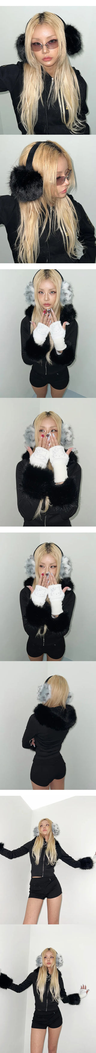 Basic soft eco-fur earmuffs color leopard print earmuffs