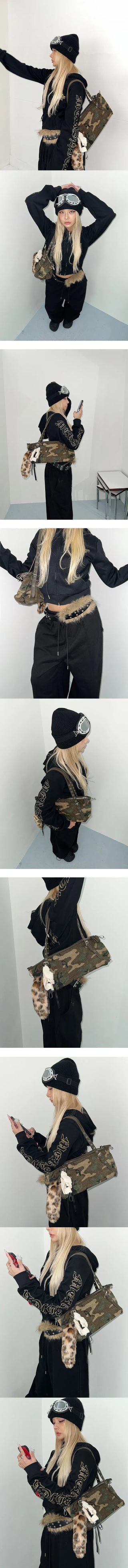 Camo sandbag shoulder bag two-way bag