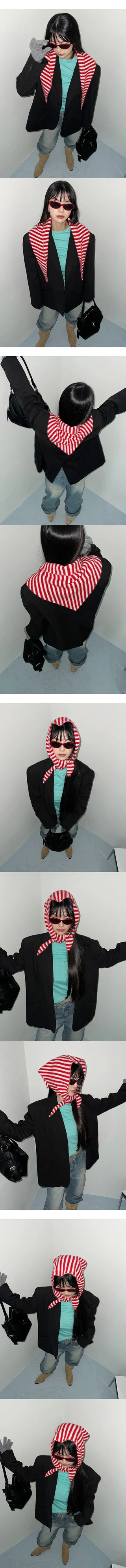 Striped bonnet hair bandana  winter hat muffler scarf shawl