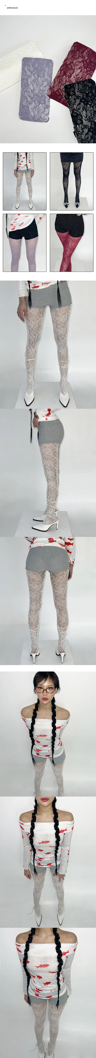 Dressy lace stockings