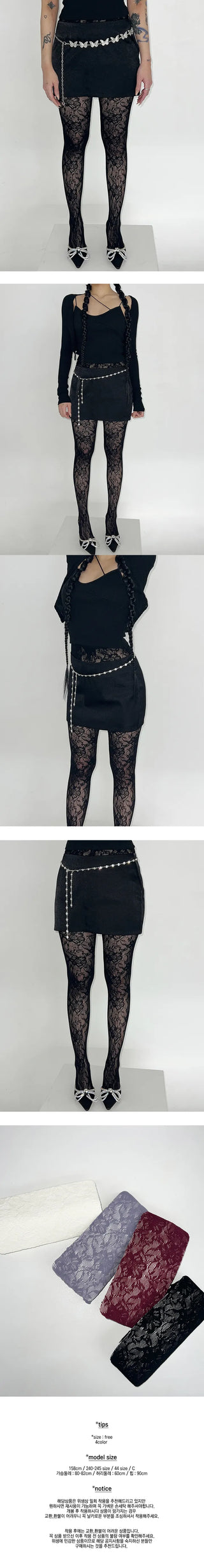Dressy lace stockings