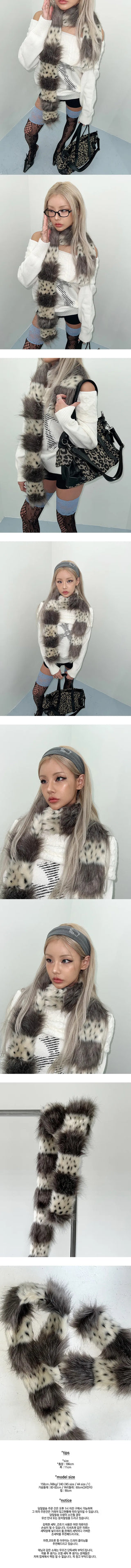 Lake Fur Muffler Scarf Year-end Look Christmas