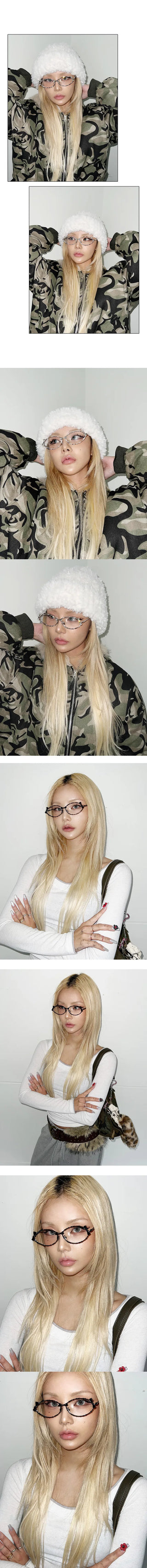 Sugarbiz silver-rimmed glasses, color black glasses, blue light blocking lenses, glitter