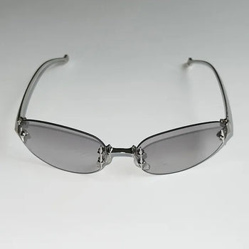 Shelter Gray Rimless Sunglasses