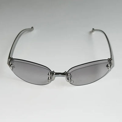 Shelter Gray Rimless Sunglasses