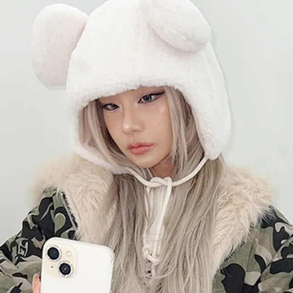 Bear Hat  Teddy Bear Winter Hat Earmuffs Teddy Bear