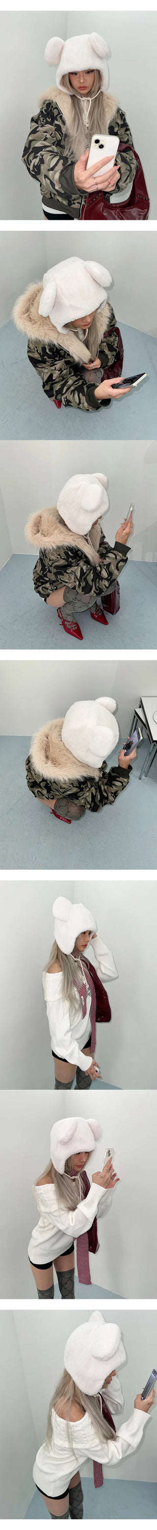 Bear Hat  Teddy Bear Winter Hat Earmuffs Teddy Bear