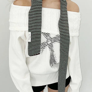Mini Dangara Muffler color Striped Neck Scarf