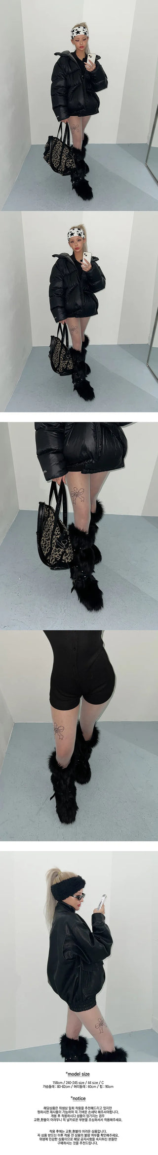Black Ribbon Tattoo Stockings