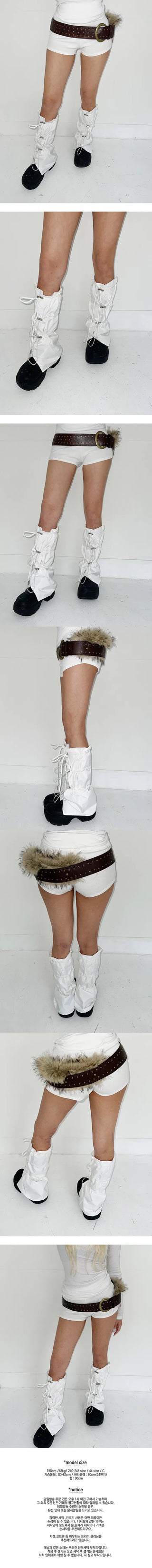Denier shirring leg warmers in