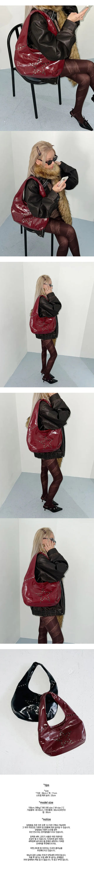 Glory Star Studded Shoulder Bag