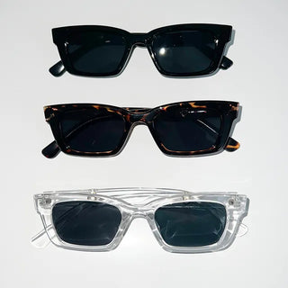 Flat square sunglasses color glasses