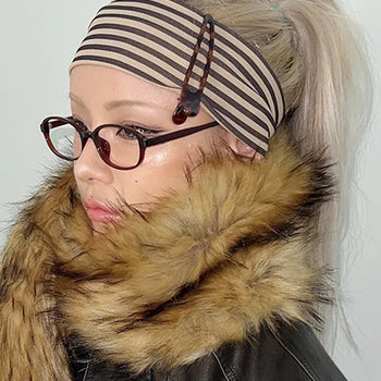 Simple striped hairband  hair turban headband striped