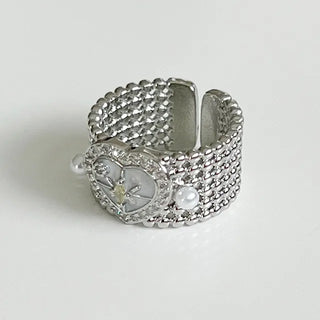 Local Heart Open Ring Silver Ring