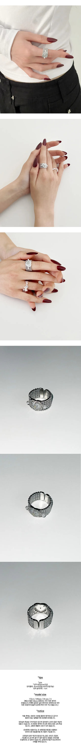 Local Heart Open Ring Silver Ring