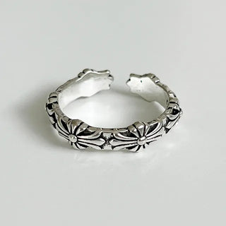 Modern mini cross open ring