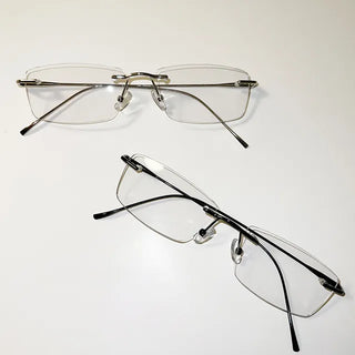 Modern Sharp Rimless Glasses  Geek Chic Y2K