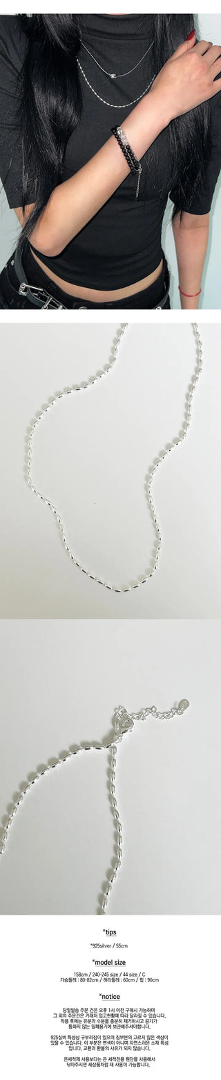 Round Empty Necklace Silver Necklace