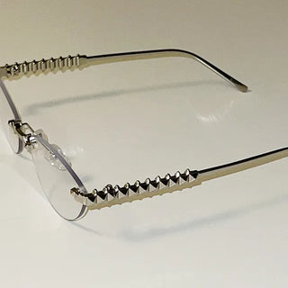 Bolt Rimless Glasses Gyaru Style Y2K