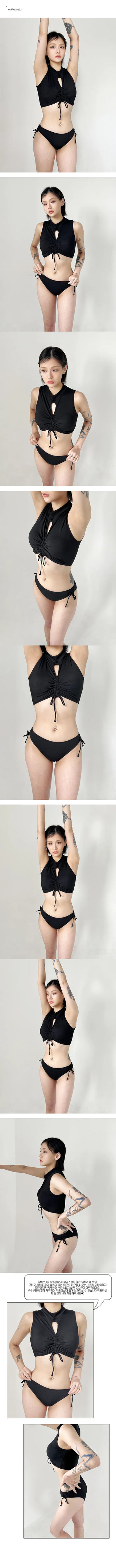 Black mood halter neck bikini