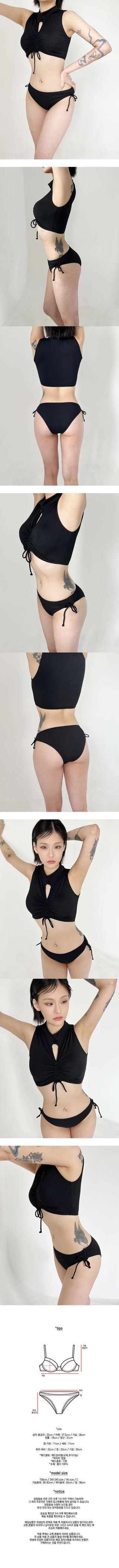 Black mood halter neck bikini