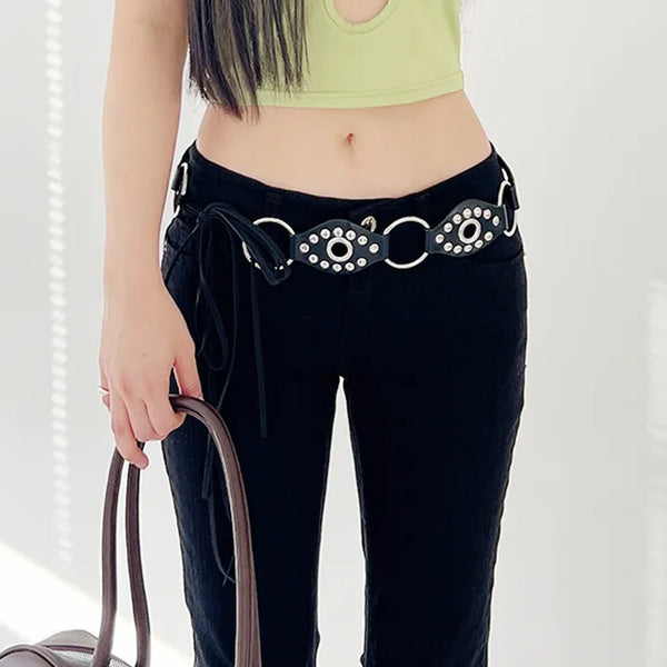 Black Dated Ring Belt