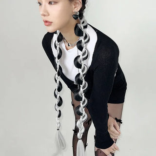 Silver Gray Long Braided Wig