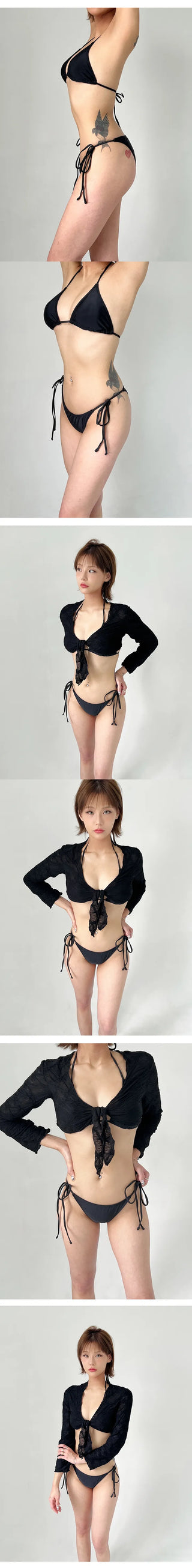 Black Swan Bikini Cover Bikini Set