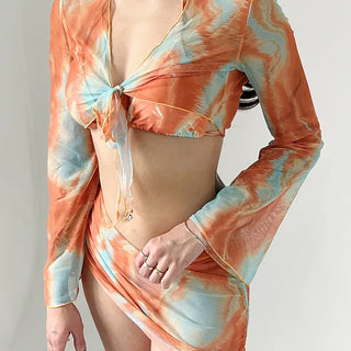 Orange mood bikini set