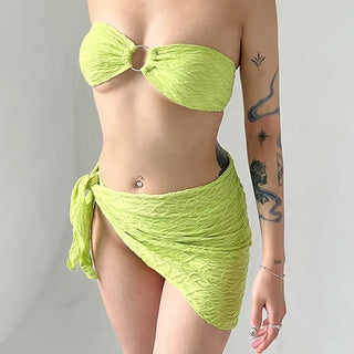 Apple green bikini set