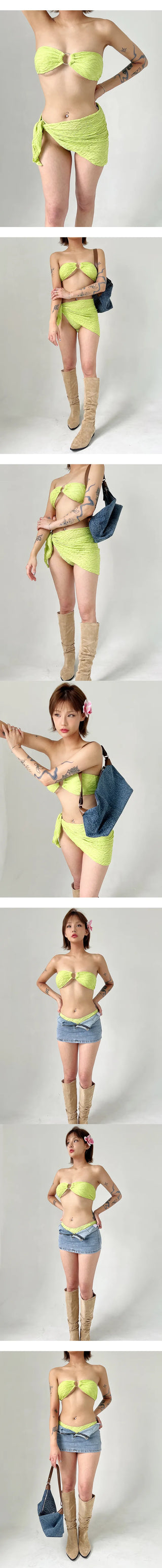 Apple green bikini set