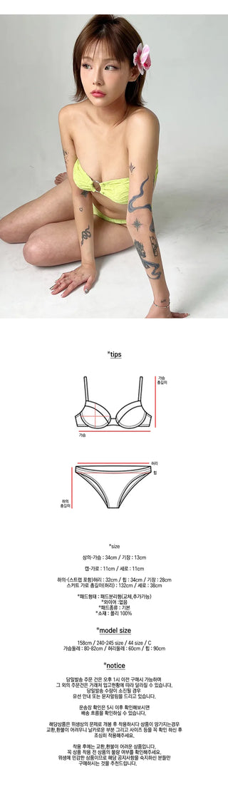 Apple green bikini set