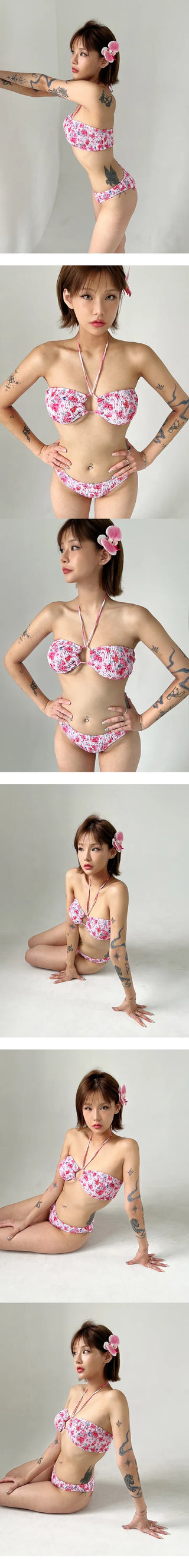 Pink Flower Bikini