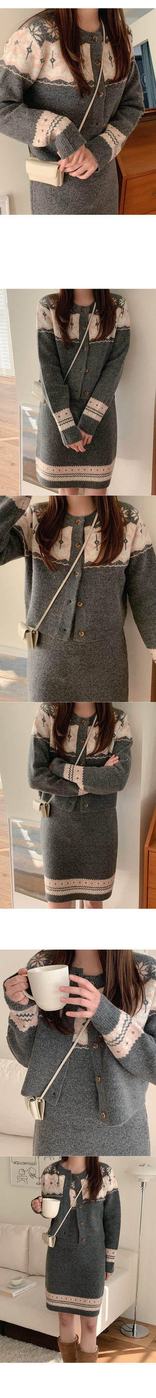 Winter version: Stylish dress with snowflake pattern