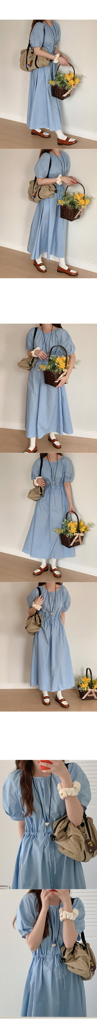 Cotton puff string dress