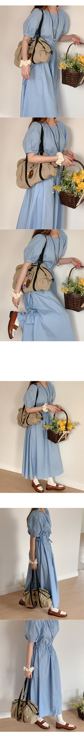 Cotton puff string dress