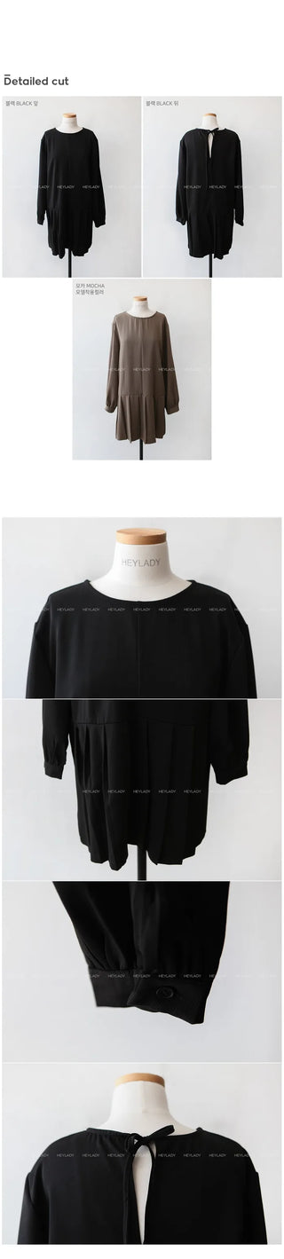 Pleated mini dress