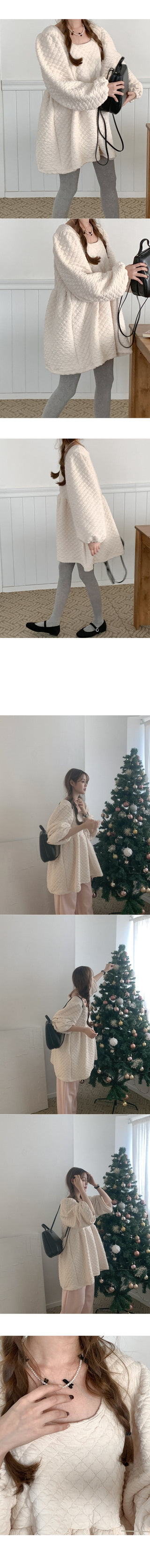 Square quilted mini dress