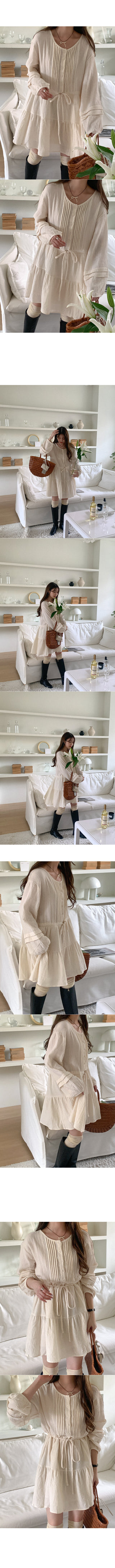 Cotton tunic with pleats