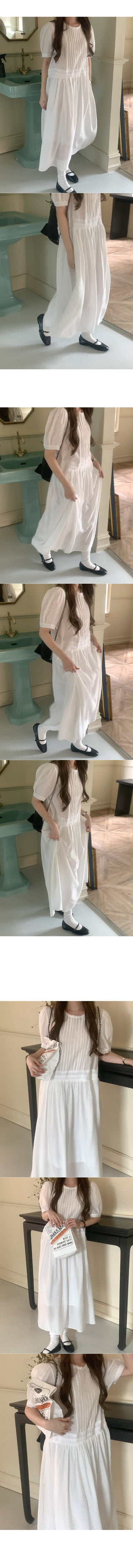 Tencel pleated long dress