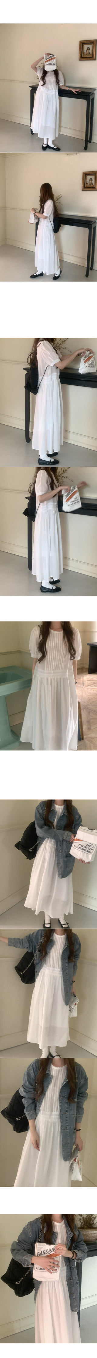 Tencel pleated long dress