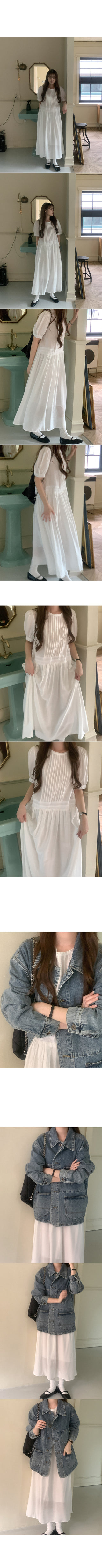 Tencel pleated long dress