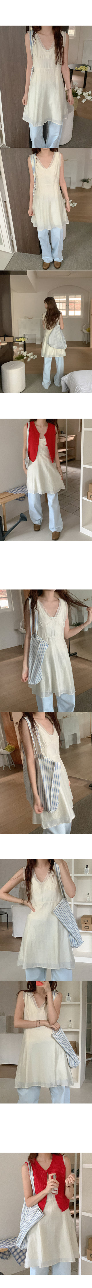 Slit chiffon mini dress
