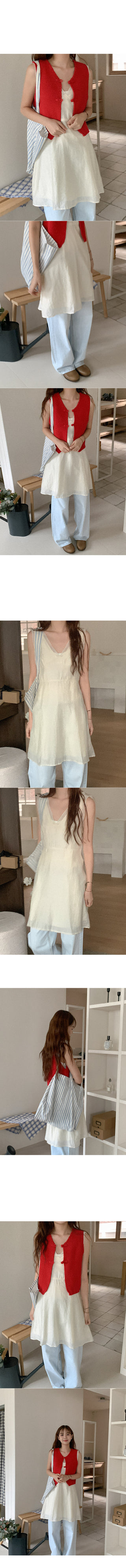 Slit chiffon mini dress
