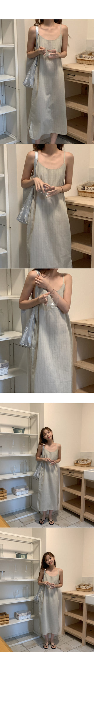 Striped long dress