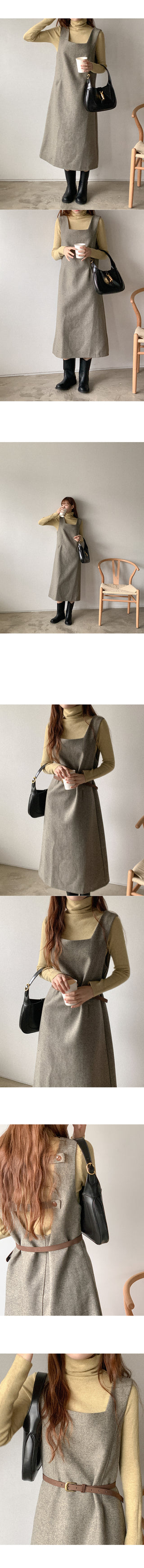[SET] Wool Turtleneck Knit & Dress Set