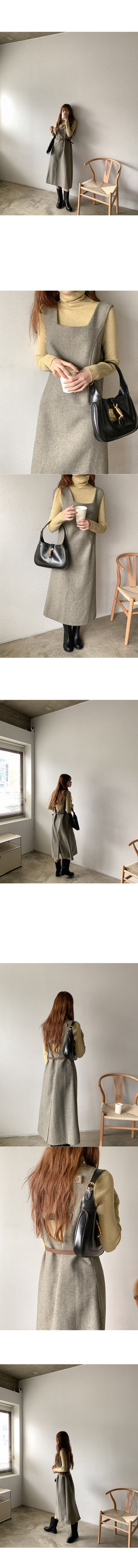 [SET] Wool Turtleneck Knit & Dress Set