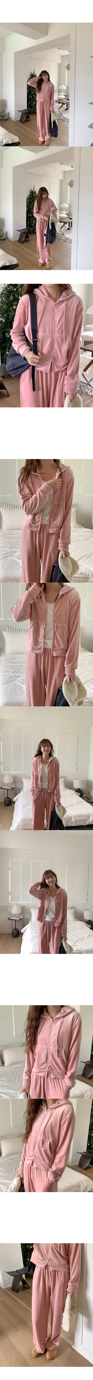 [SET] Velour Fleece-Lined Jersey Set